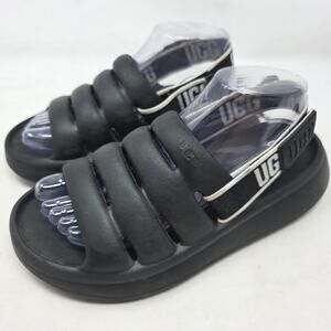 UGG Sport Yeah Black Platform Shoes Sandals Womens Size 8